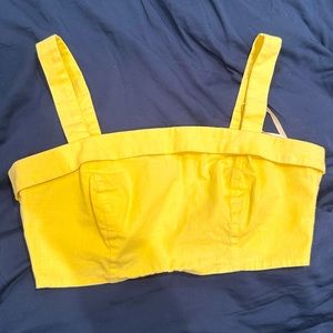 Collectif Vintage Yellow Crop Top